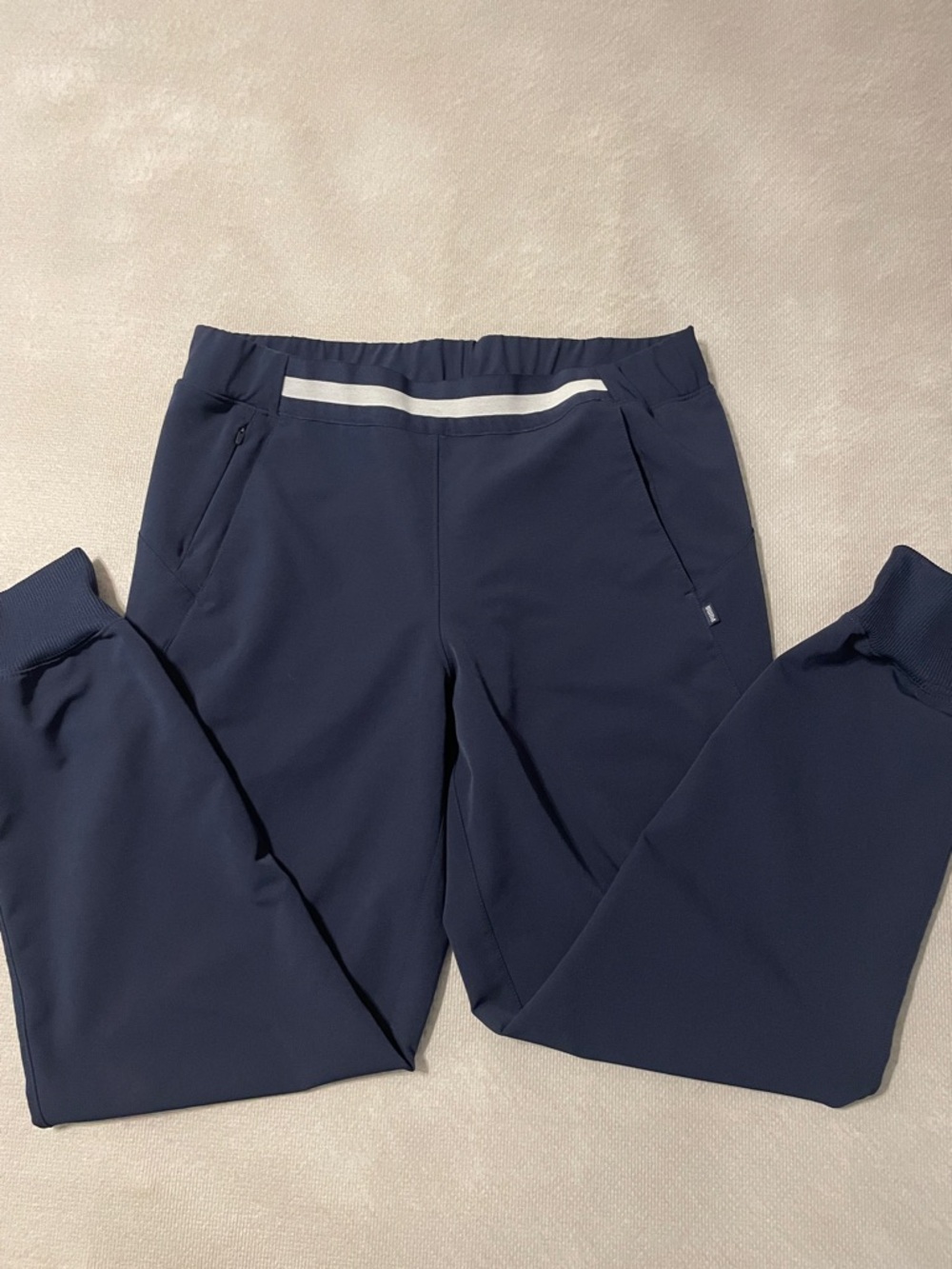 Puma Navy Golf Pants with pockets. Moisture wicking fabric, breathable.